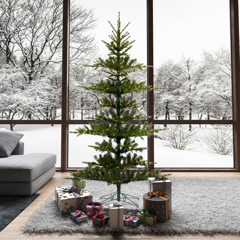 7.5' H Lighted Artificial Pine Christmas Tree