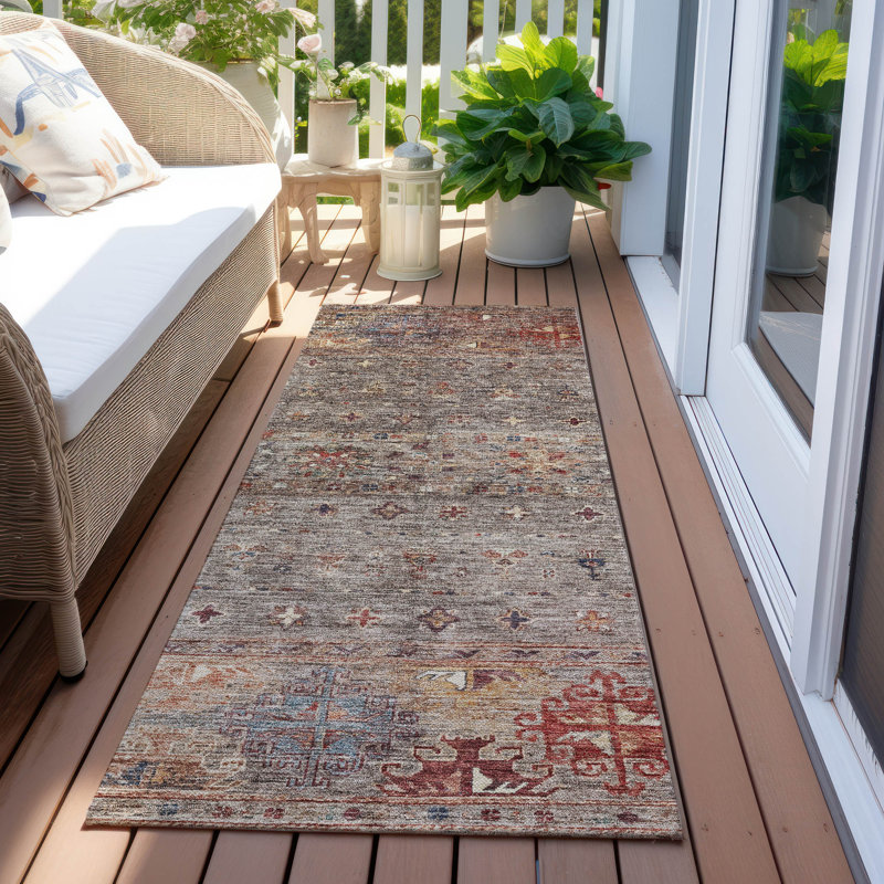  Machine Washable Indoor/Outdoor Chantille ACN1220 Rug, Runner 2'3" x 7'6"
