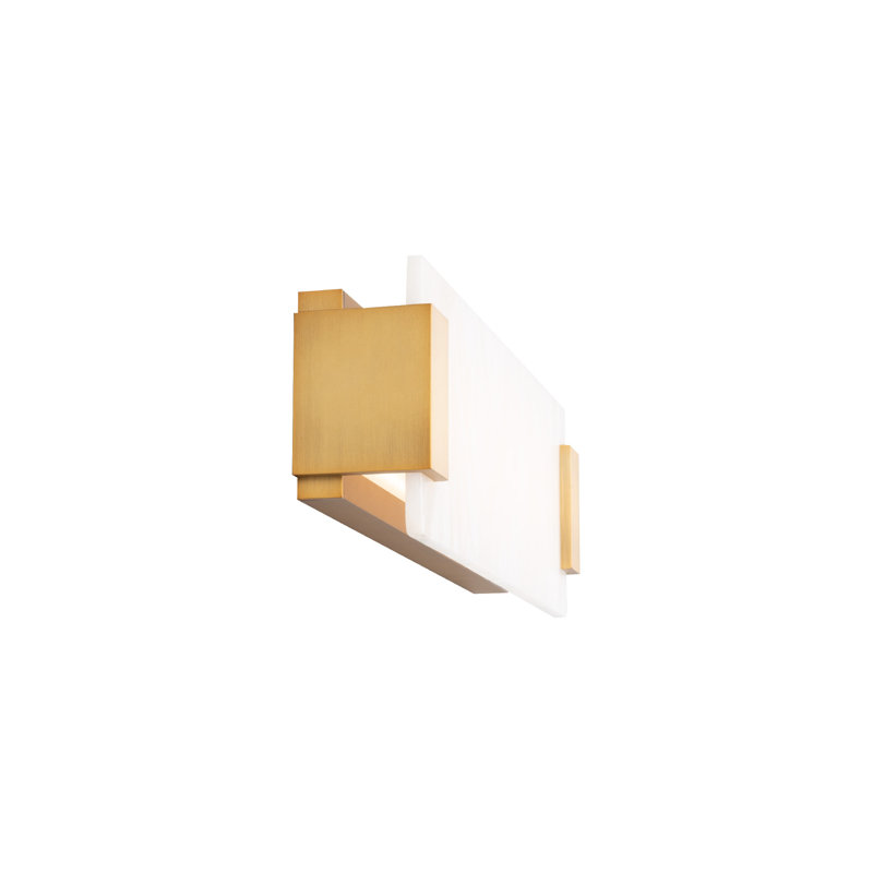 Quarry 1 - Light LED Vanity Light, Aged Brass