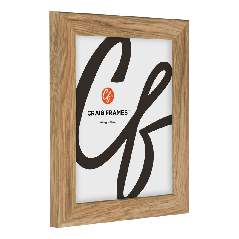 Cadre photo Craig Frames 61 x 81 cm (24 x 32 pouces), bois de canari, style Bauhaus 125, moulure en MDF de 3,2 cm (1,25 pouce), finition texturée, vitre en plexiglas et système d'accrochage inclus.