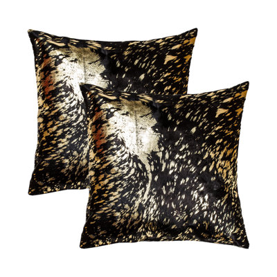 Square Leather Pillow Cover and Insert