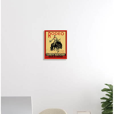 Rodeo Safety Matches Cowboy Bucking Bronco - rouge / jaune