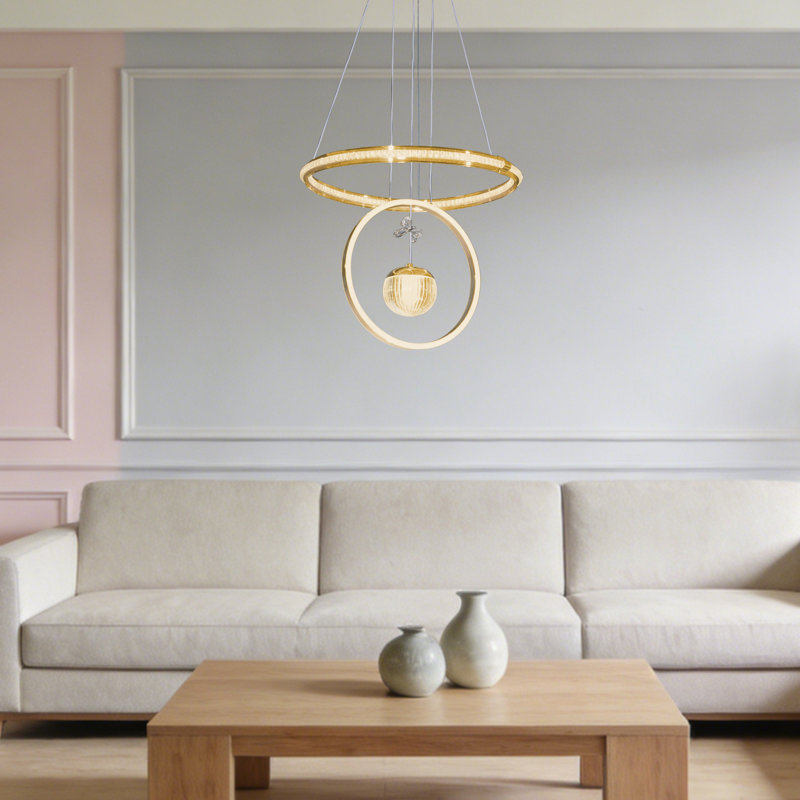 Cross-Shaped Spherical Led Chandelier