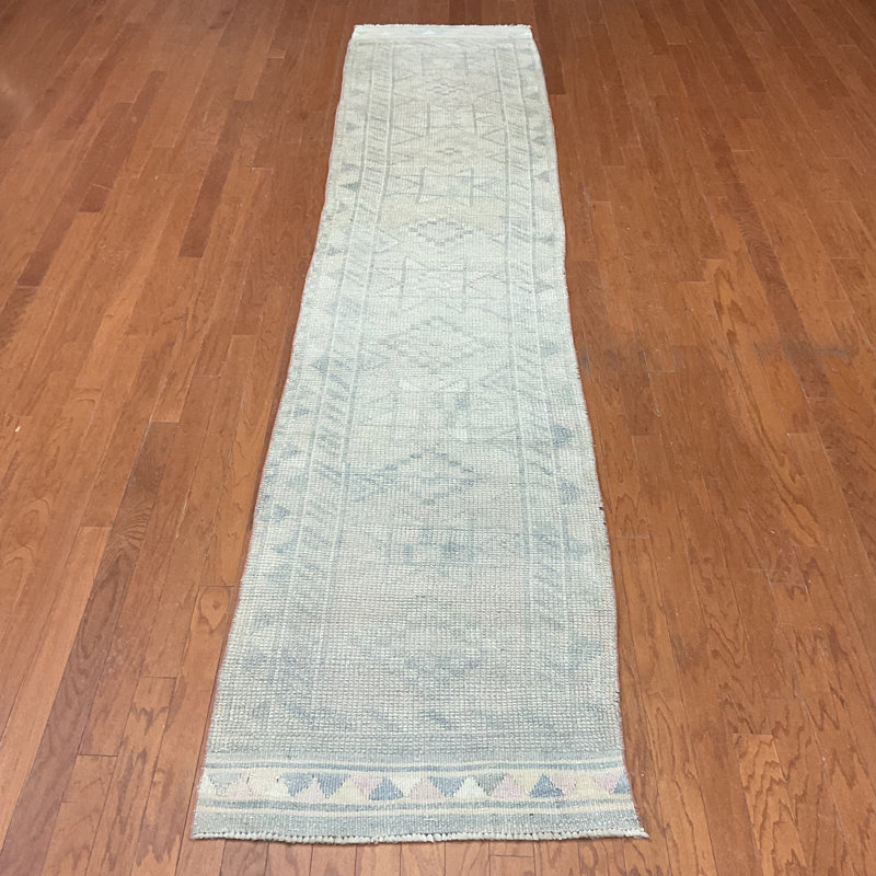 Tapis de couloir Oushak fait à la main Bungalow Rose