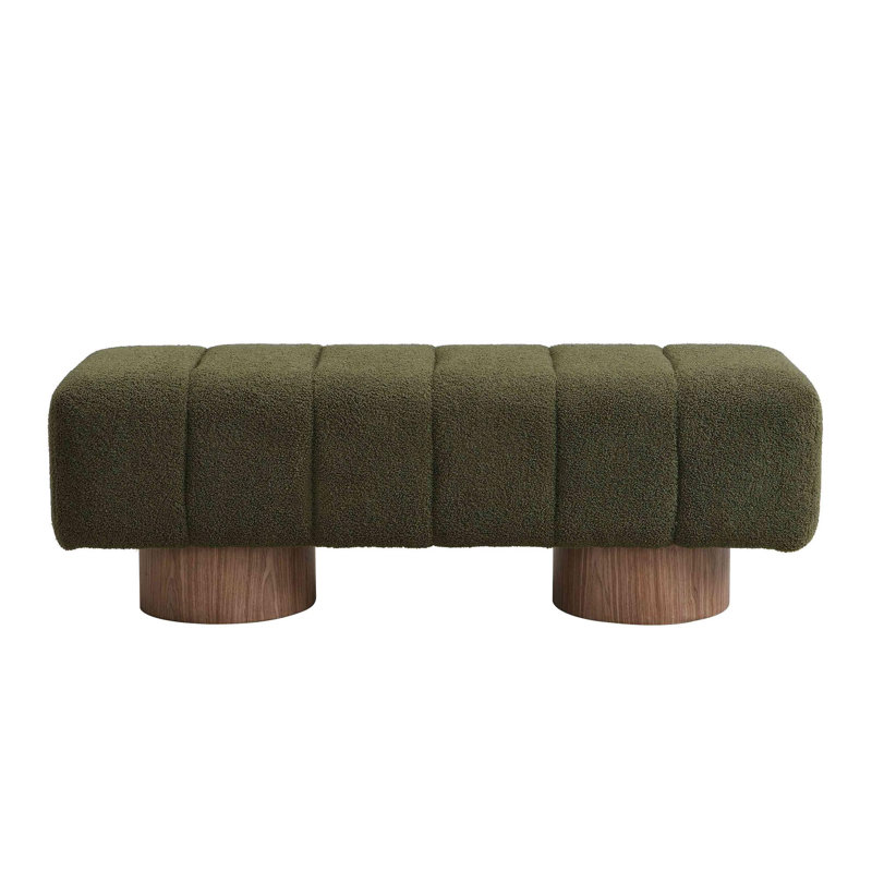 Modern Minimalist Design Upholstered Bench, Green