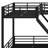 L-Shaped Bunk Bed With Loft Bed, Slide And USB Ports-92306343