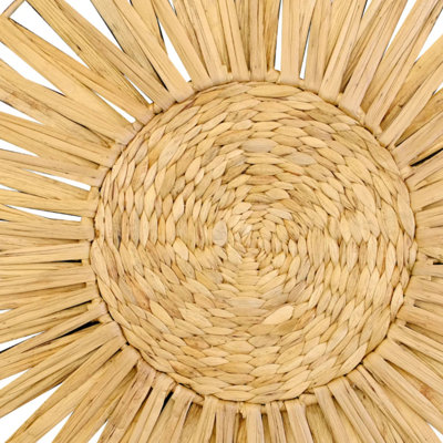 Handwoven Seagrass Wall Décor – Sunburst Boho Circular Design Set Of 3