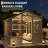 Greenhouses for Outdoors with Lockable Door, Solid Wood Frame & Adjustable Vent, Polycarbonate Panel Heavy Duty, Light Brown-115317168
