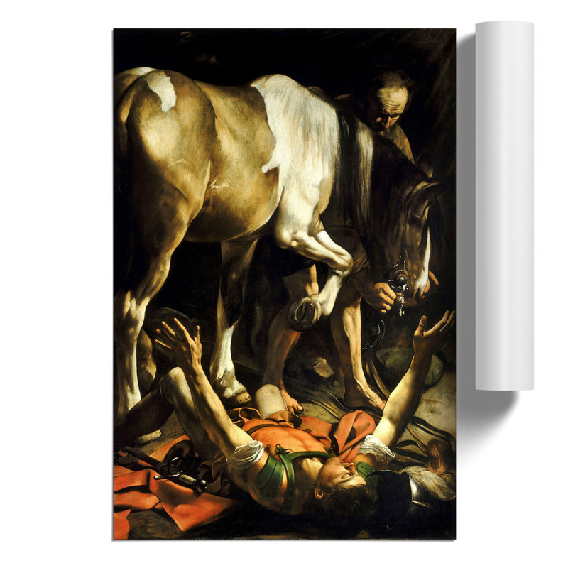 Conversion Of St Paul by Caravaggio - No Frame Painting, 30cm H x 21cm W x 0.1cm D