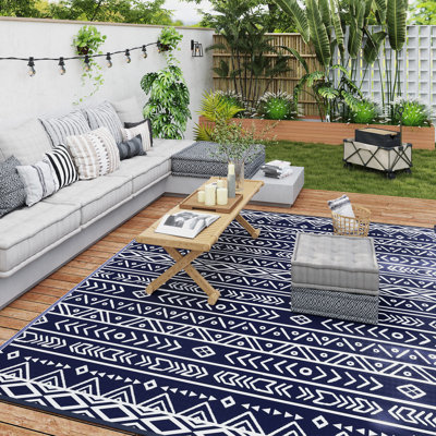 Striped and Geometric Rug