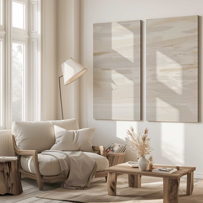 Sahara apaisant v2 | Impression sur toile 2 panneaux, H 48 po x l 48 po