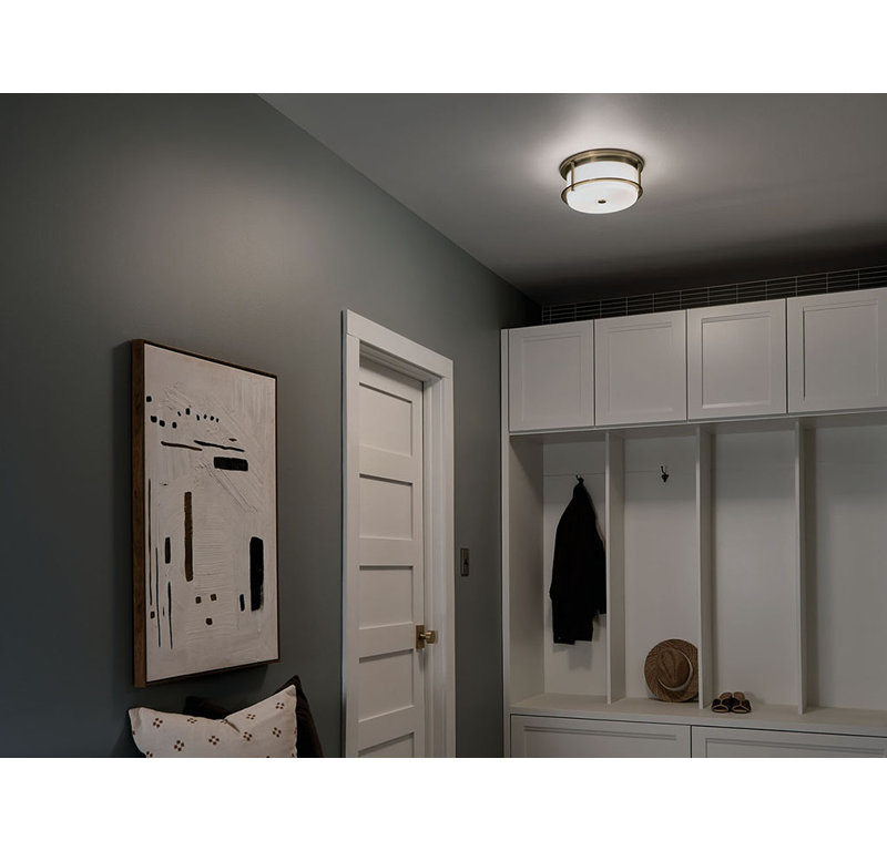 Lezlee Glass Flush Mount, Champagne Bronze