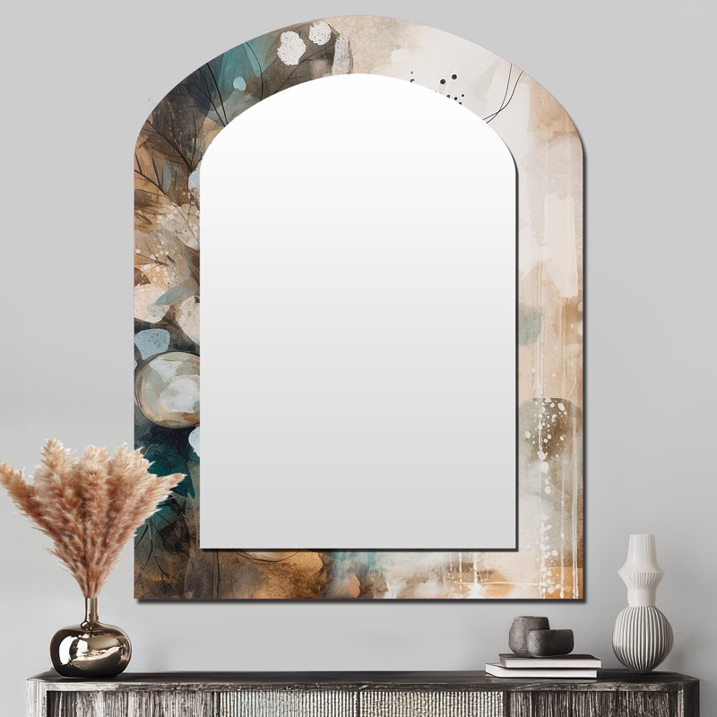 Miroir mural brun et vert Bohemia, 43 po x 33 po