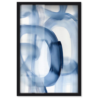 Fading Blue Mist III Shadowbox Print Modern Blue Wall Art by Art Remedy