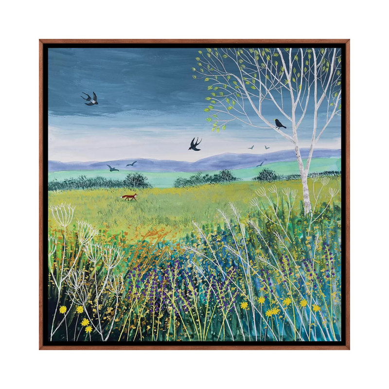 «Approche de la tempête» par Jo Grundy - reproduction d'art, H 18 po x l 18 po x 1,5 po, Pas de tapis