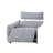 Falo Modular Power Motion Left Recliner Chair, Foam Light Gray Chenille