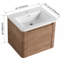 Wall-Mounted Bathroom Vanity With Ceramic Sink And 2-Storage Shelves & 1-Soft-Close Door-1940907784