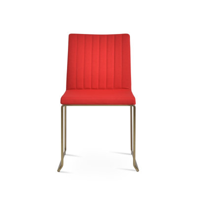 Zeyno Stackable Dining Chair In Brass