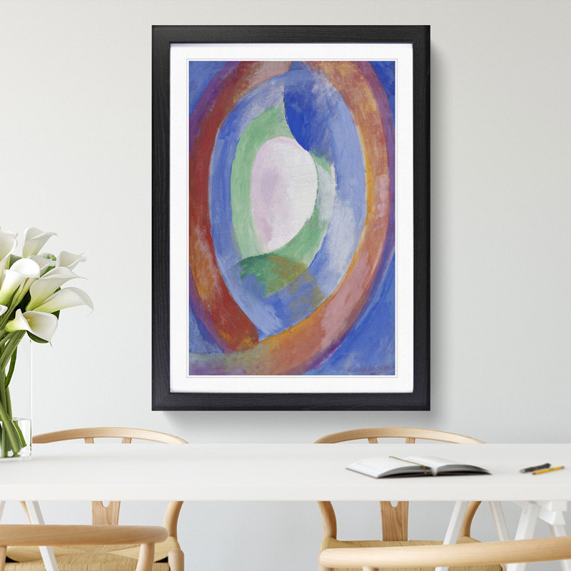 Composition Vol.1 by Robert Delaunay - Picture Frame Painting, Black, 36cm H x 27cm W x 2cm D