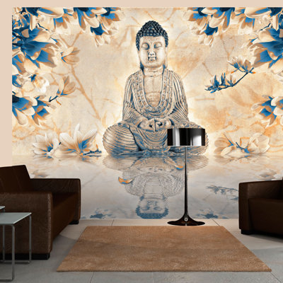 Non-Pasted Fabric Floral Wall Mural