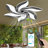 Flush Mount Modern Ceiling Fan with Dimmable LED Light Kit, RC, Reversible Blades, 6 Speeds - Windmill-871555631