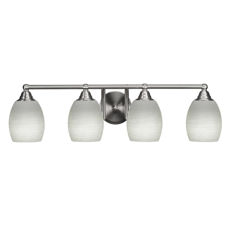Michell 4-Light Bath Bar, Brushed Nickel