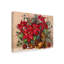 « vacances poinsettia basket », reproduction de peinture à l’acrylique sur toile tendue-31875641