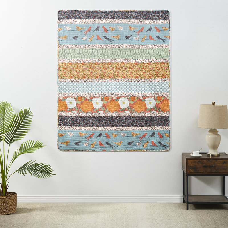 Boho Chic Reversible Cotton Patchwork Throw Blanket