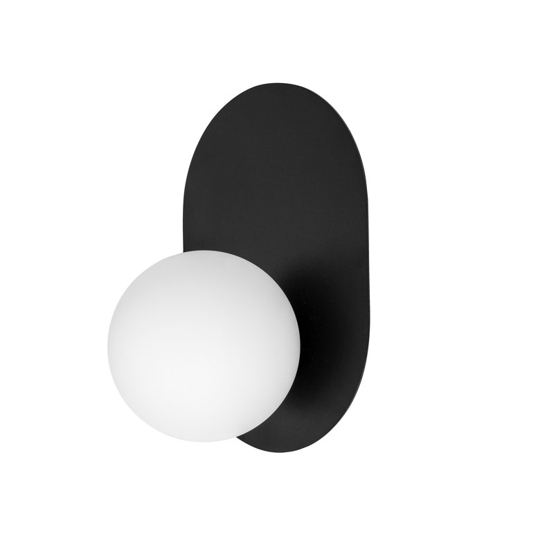 Burnie Flush Mounted Sconce, Black