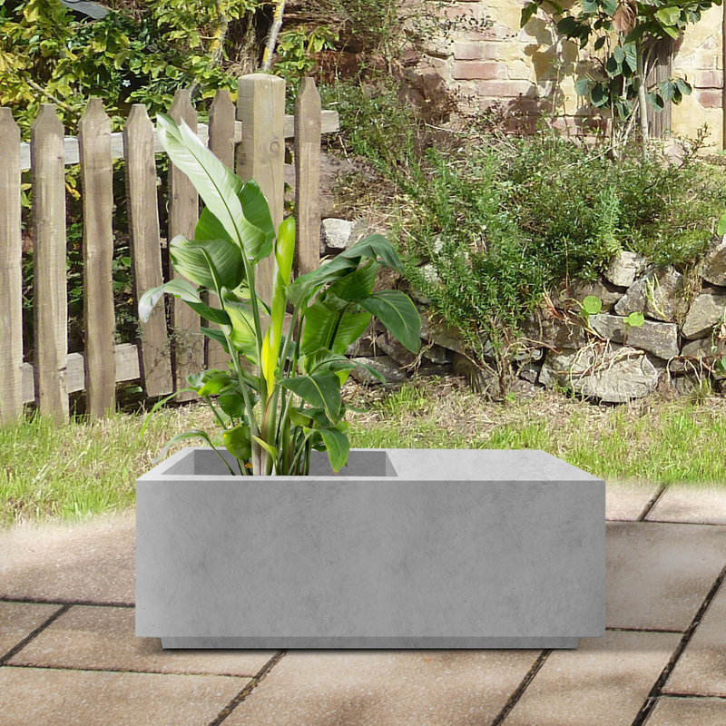 Leonia Handmade Planter Box, 14.6" H x 37" W x 14.6" D