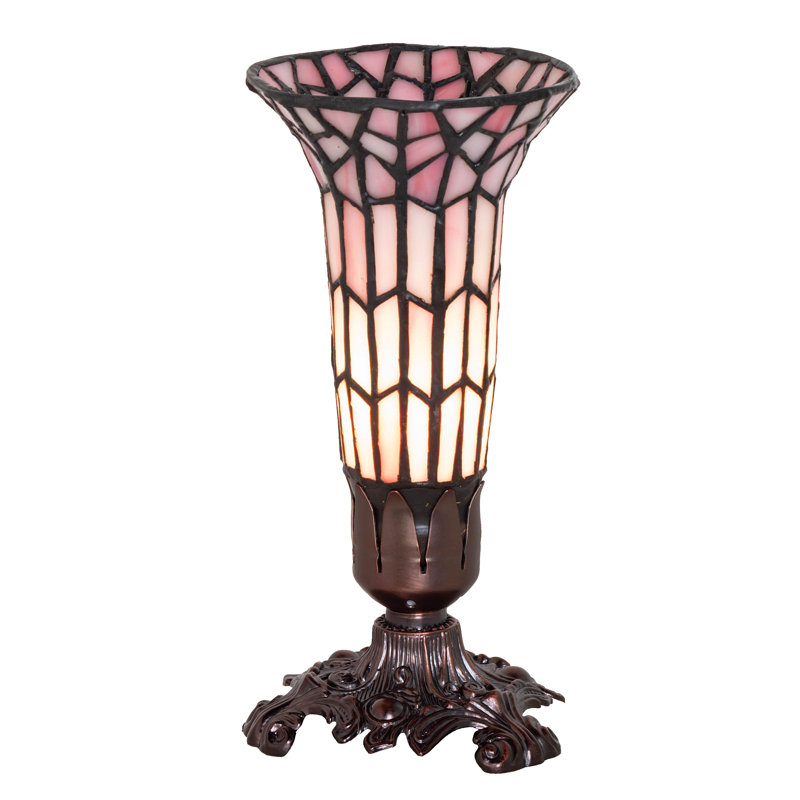 Lampe d'appoint style victorien 8 po, Rose / blanc