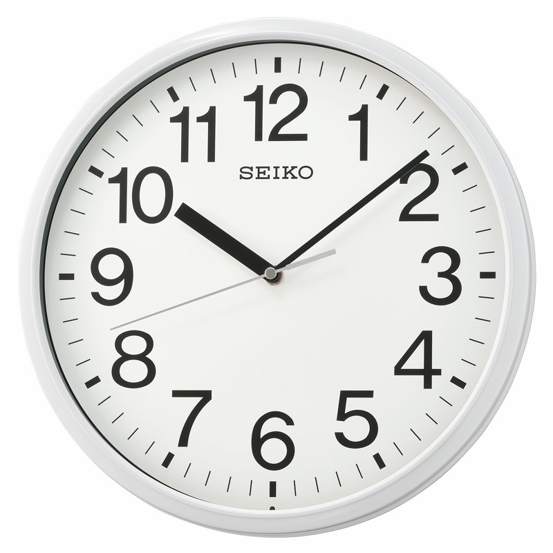 QXA756WLH Wall Clock, White, White