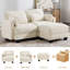 Canapé modulaire moderne en chenille beige