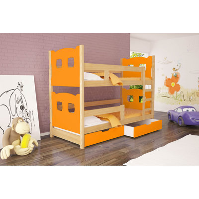 Hemming European Toddler (80 X 180cm) 2 Drawer Standard Bunk Bed and Mattress by Harriet Bee