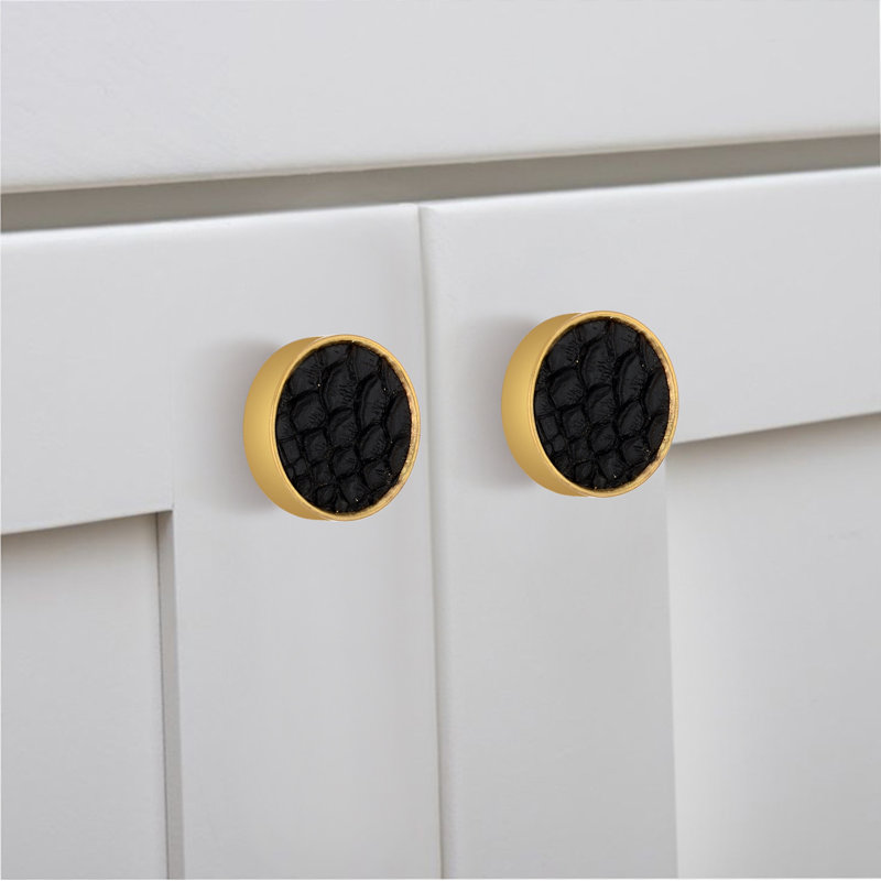 Oversized 1 5/8" Diameter Round Knob, Black