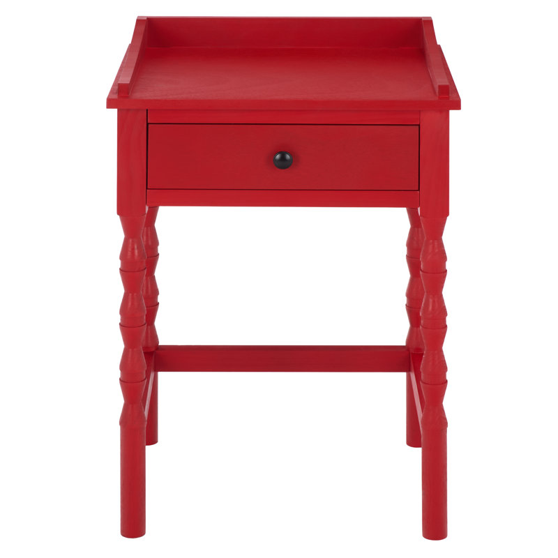 End Table, Bright Red