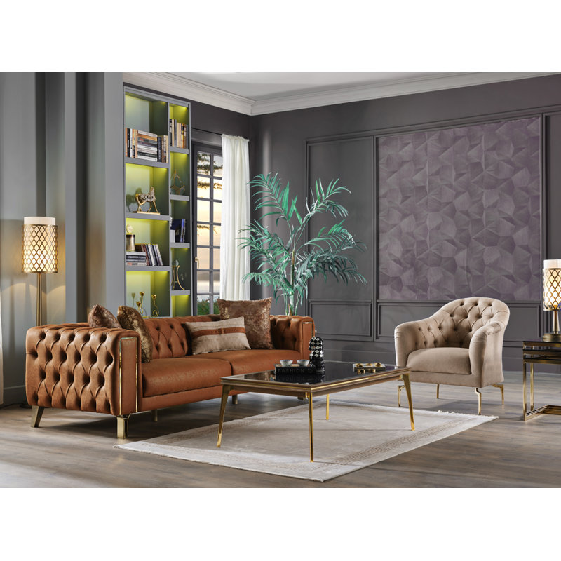 Kurtis 75'' Upholstered Convertible Sofa, Dark Brick  100% Polyester