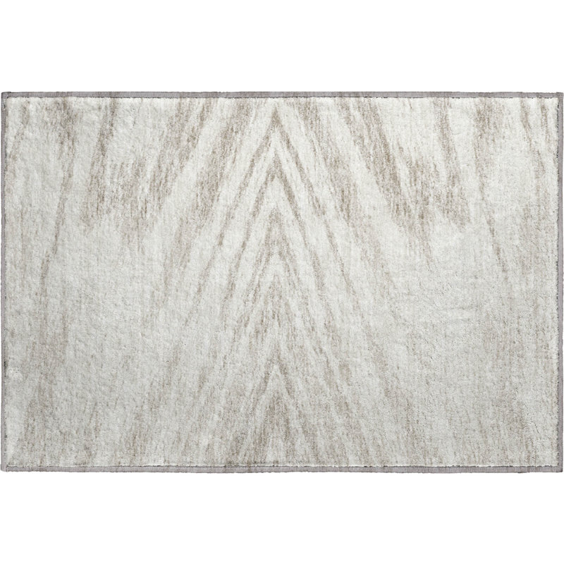 Tapis ivoire Prisco lavable à la machine de qualité supérieure, Rectangle 1 pi 8 po x 2 pi 6 po