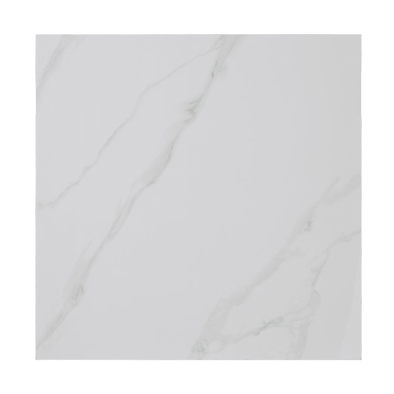 Modern White Sintered Stone Top Coffee Table With Stainless Steel Frame