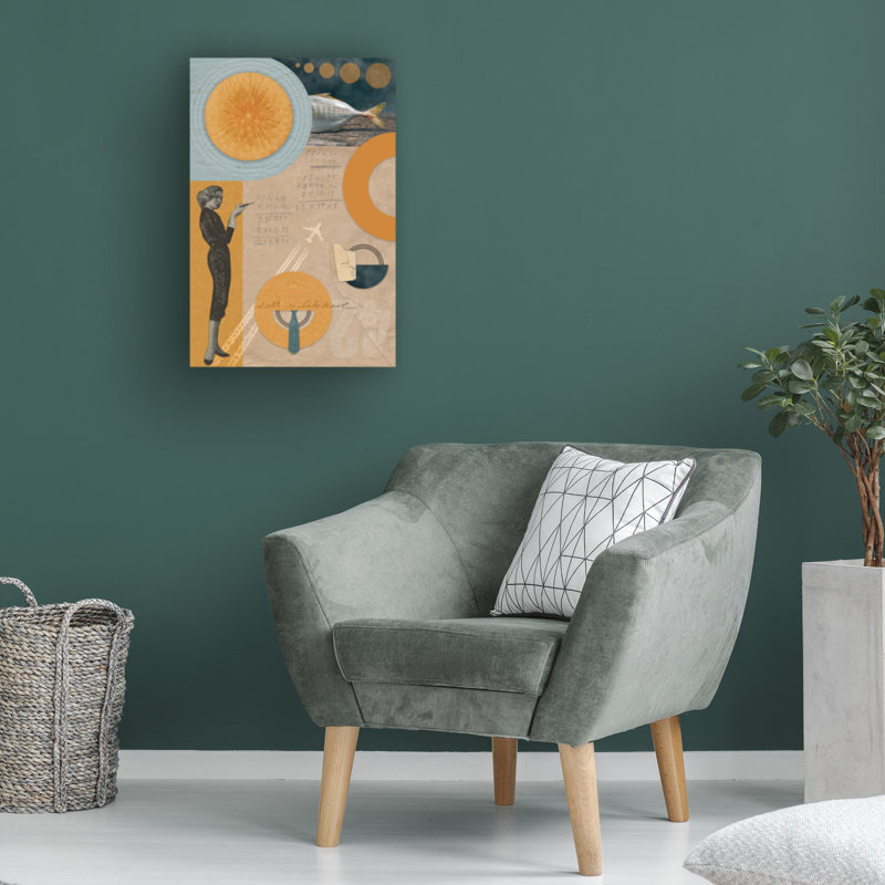 Art sur toile, «cylindrique», H 24 po x l 16 po