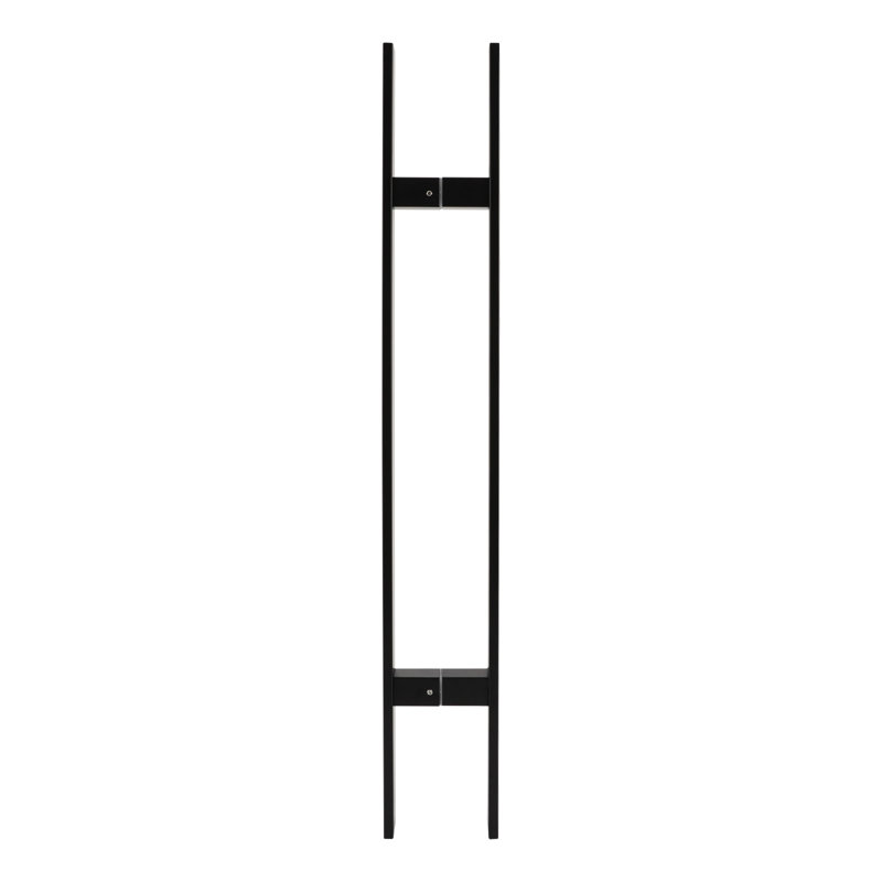 Poignée de porte à double face à tirer, poignée de porte en forme de H (1,57 (l)), 31.5", Noir givré