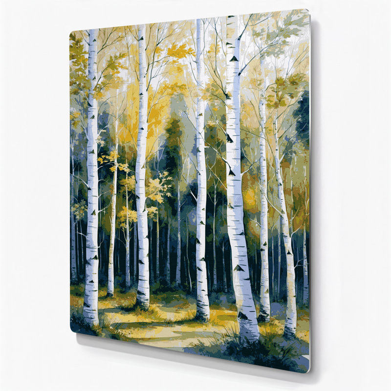 Aquarelle botanique 87, art mural en métal beige, H 14 po x l 11 po