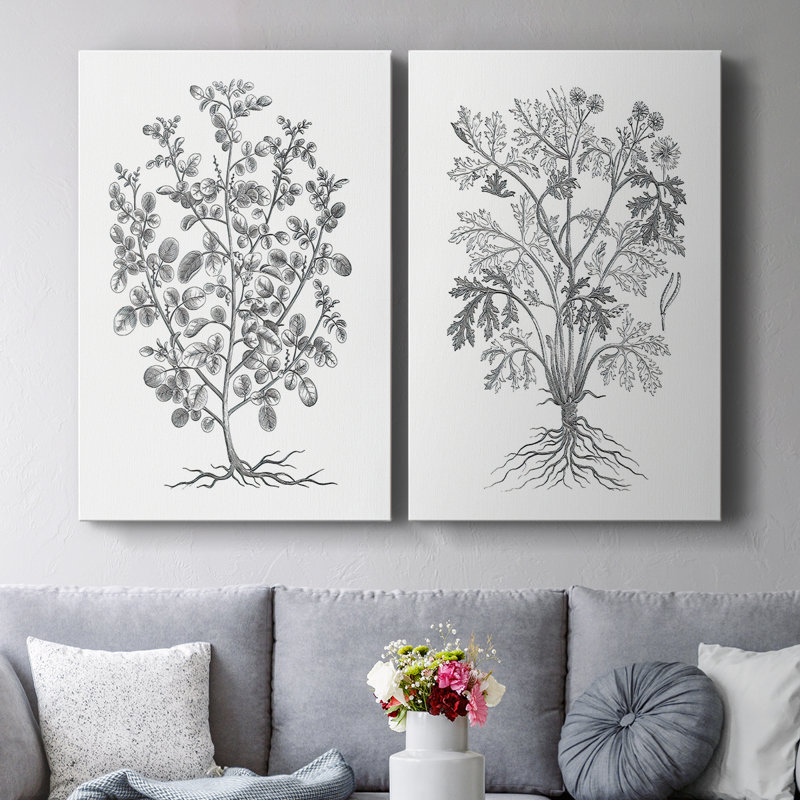 Toile tendue avec châssis noir et blanc I-Premium, H 60 po x l 80 po