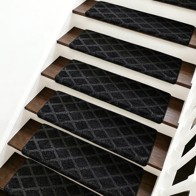 Tapis d'escalier bullnosé antidérapant (ensemble de 16)