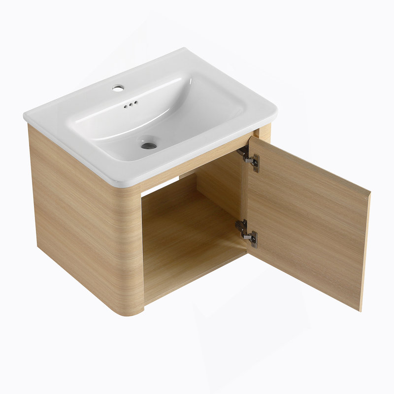 Meuble-lavabo mural avec lavabo et porte à fermeture en douceur, 24"