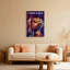 Ensemble de 1 tableau mural Cyber ​​​​Flora Neon Circuit Woman sur toile tendue-561922567
