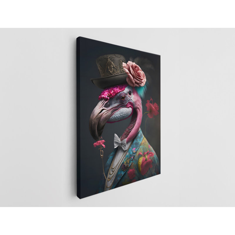 " Elegant Flamingo ", 30" H x 20" W x 1" D