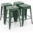 Stool with Metal Frame,Metal Bar Stools, Backless Counter Height Barstools, Indoor Outdoor Stackable Stools With Square Seat-1592360950-1521817820