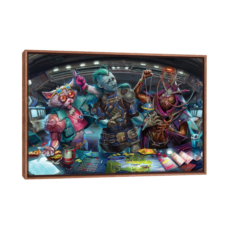 «Adventures in the Galaxy Opener», reproduction d'art murale - toile encadrée, Brun, H 32 po x l 48 po