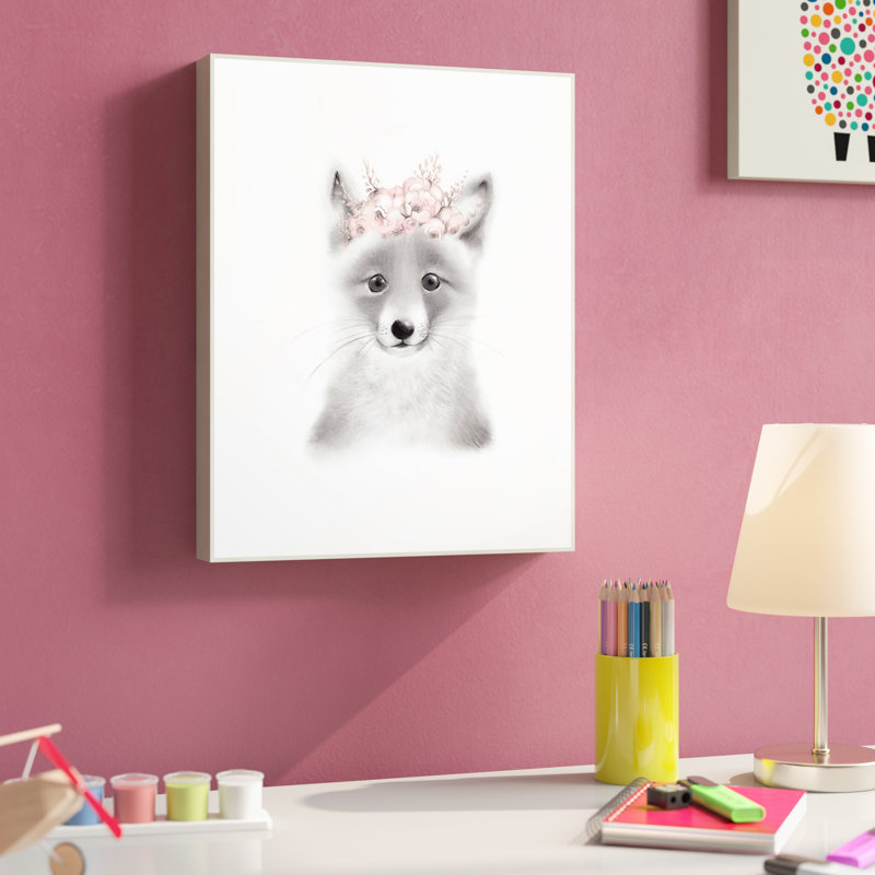 Art sur toile Gupton «Fluffy Fox Flowers», Plaque murale, H 19 po x l 13 po x P 0,5 po